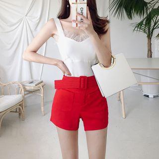 Dual-pocket Dress Shorts