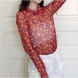 Long-sleeve Mesh T-shirt / Short-sleeve Tie-dyed T-shirt