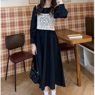 Knit Vest / Bubble Sleeve Dress