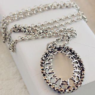 Cutout Jeweled Necklace