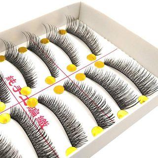 False Eyelashes (10 Pairs) #042 042 - Black - One Size