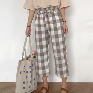 Checker Cropped Pants