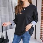Stripe Roll-up Cuff T-shirt