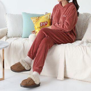 Set: Coral-fleece Hoodie + Jogger Pants