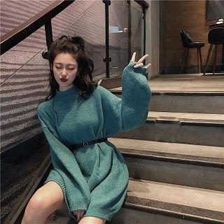 Set: Plain Sweater + Belt