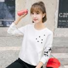 Long-sleeve Stars Print T-shirt