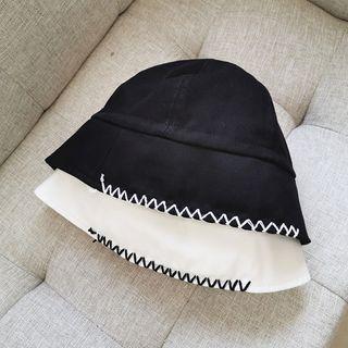 Stitched Trim Twill Bucket Hat