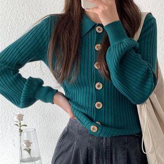 Polo Collar Cardigan