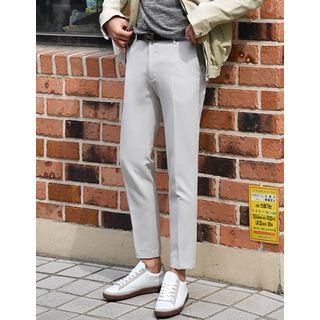 Slide-hook Straight-cut Dress Pants
