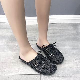 Lace-up Braid Mules