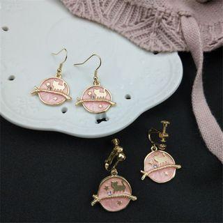 Cat Planet Dangle Earring