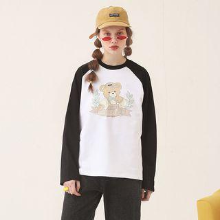 Bear Printed Long-sleeve T-shirt