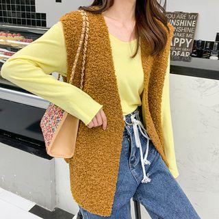 Fleece Vest / Plain Long-sleeve Top