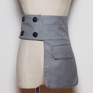 Double Breasted Peplum Belt