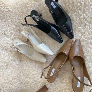 Pointy-toe Stiletto Heel Slingback Sandals