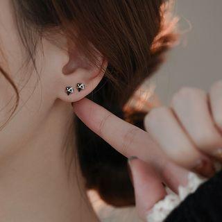 Cz Triangle Stud Earring