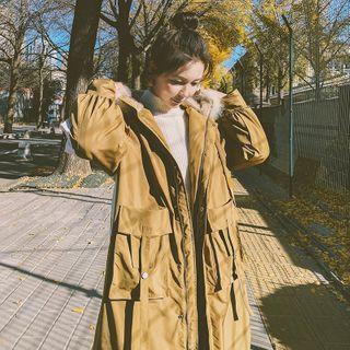 Hooded Long Fleeced Jacket