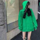 Details Oversized Hoodie Green - One Size