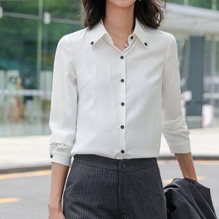 Plain Shirt / Mini Skirt / Dress Pants / Set