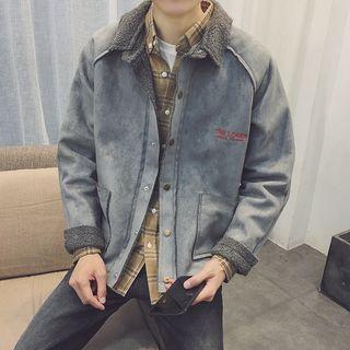 Corduroy Fleece-lined Collared Jacket