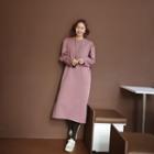 Fleece-lined Long T-shirt Dress