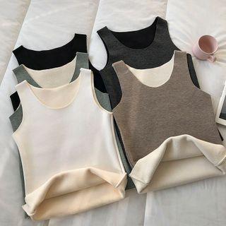Round-neck Fleece Tank Top