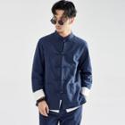 Frog-button Shirt / Frog-button Jacket / Straight-cut Pants / Set