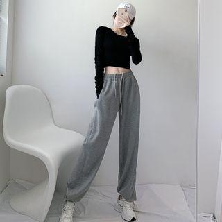 High-waist Wide-leg Sweatpants / Long-sleeve Top