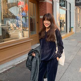 Velvet Drawcord Hoodie