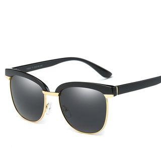 Retro Half Frame Polarized Sunglasses