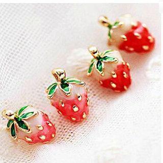 Strawberry Stud Earring 1 Pair - Red - One Size
