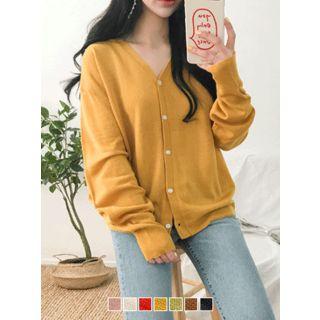 V-neck Loose-fit Light Knit Cardigan