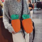 Carrot-shaped Canvas Crossbody Bag