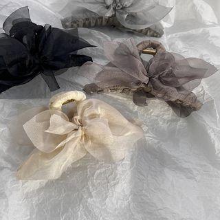 Bow Fabric Alloy Hair Clamp