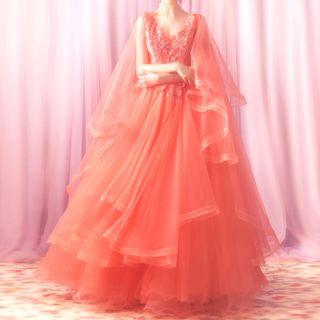 Sleeveless Embroidered Ball Gown