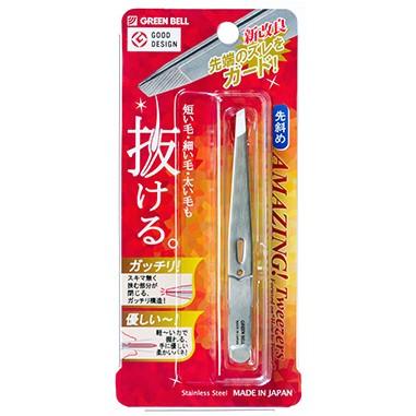 Green Bell - Slant Tip Amazing Tweezers 1 Pc - Black