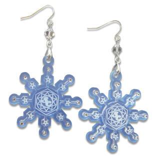 Sweet&co. Blue Snow Flurry Swarovski Crystal Earrings
