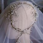 Set: Bridal Faux Pearl Headband + Clip-on Earring Headband & 1 Pair Clip On Earring - White - One Size