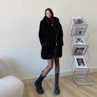 Hooded Fleece Zip-up Coat