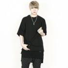 Cross-strap Trim Short-sleeve T-shirt