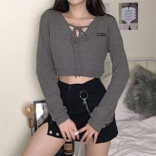 Cutout Cropped Sweater