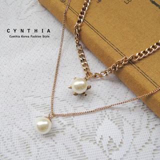 Beaded Double-chain Necklace