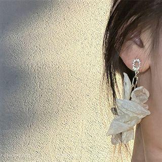 Flower Chiffon Dangle Earring