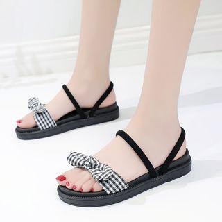 Bow Accent Strappy Sandals
