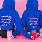 Strawberry Milk Hood Lettering Pullover