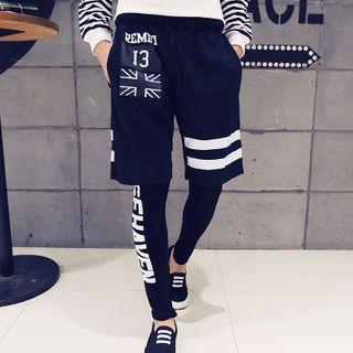 Inset Letter Stripe Pants