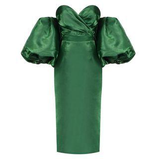 Puff Sleeve Sheath Party Dress