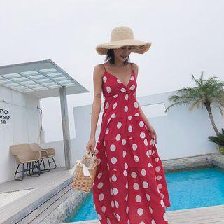 Spaghetti Strap Mini Dotted Sundress