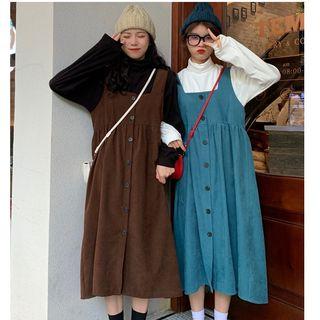 Midi Jumper Dress / Mock Neck Pullover