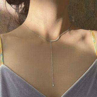Pendant Sterling Silver Y Choker Silver - One Size